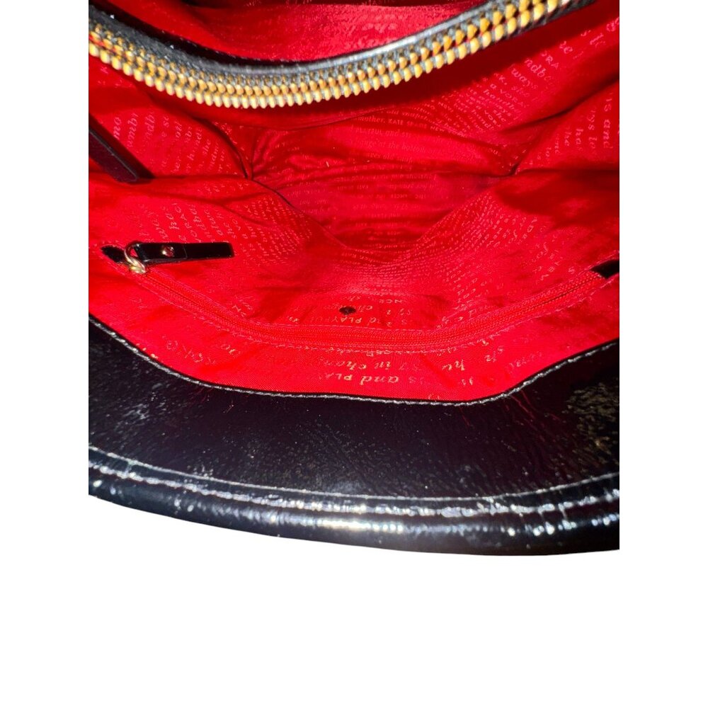 Kate Spade Black and White Shoulder Bag with Red Stripe - Picture 15 of 15
